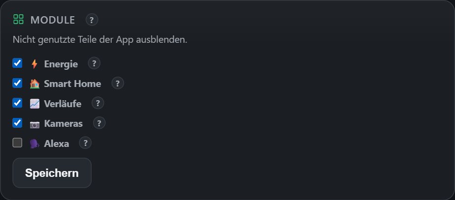 Module einzeln ein- und ausschalten